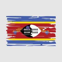 brosse drapeau swaziland vecteur