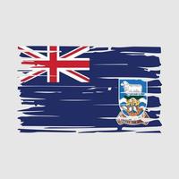 pinceau drapeau des îles malouines vecteur