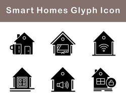 intelligent maisons vecteur icône ensemble
