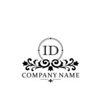 lettre id floral logo conception. logo pour femmes beauté salon massage cosmétique ou spa marque vecteur