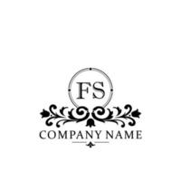 lettre fs floral logo conception. logo pour femmes beauté salon massage cosmétique ou spa marque vecteur