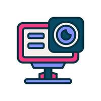 icône de caméra d'action pour votre site Web, mobile, présentation et conception de logo. vecteur