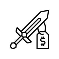 épée icône pour votre site Internet, mobile, présentation, et logo conception. vecteur