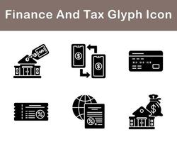la finance et impôt vecteur icône ensemble