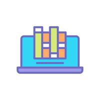 en ligne bibliothèque icône pour votre site Internet conception, logo, application, ui. vecteur