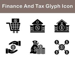la finance et impôt vecteur icône ensemble