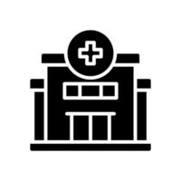 icône de l'hôpital pour la conception, le logo, l'application, l'interface utilisateur de votre site Web. vecteur