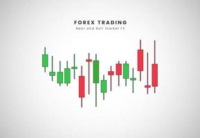 tendance de forex prix action bougies pour rouge et vert, forex commerce graphiques dans signaux vecteur illustration. acheter et vendre indicateurs pour forex marché