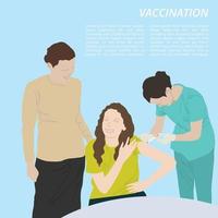 vecteur graphique de vaccination dessin animé illustration