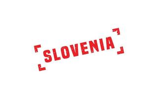 slovénie timbre caoutchouc avec grunge style sur blanc Contexte vecteur