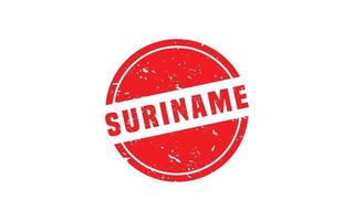 suriname timbre caoutchouc avec grunge style sur blanc Contexte vecteur