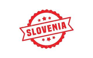 slovénie timbre caoutchouc avec grunge style sur blanc Contexte vecteur