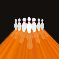 Taille et chemin pour bowling. une vecteur illustration