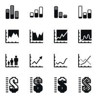 ensemble de Icônes graphique. une vecteur illustration