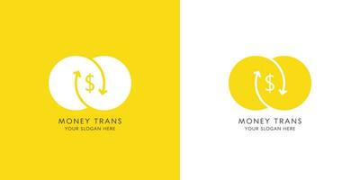 Jaune Couleur pièce de monnaie ou argent transfert silhouette logo conception illustration. Créatif idée Facile plat symbole vecteur icône affaires bancaire investissement économie ou crédit ou espèces. pour entreprise la toile ou app