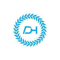 moderne lettre dh logo, adapté pour tout affaires ou identité avec dh ou HD initiales vecteur