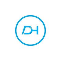 moderne lettre dh logo, adapté pour tout affaires ou identité avec dh ou HD initiales vecteur