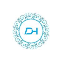 moderne lettre dh logo, adapté pour tout affaires ou identité avec dh ou HD initiales vecteur