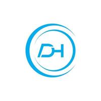 moderne lettre dh logo, adapté pour tout affaires ou identité avec dh ou HD initiales vecteur