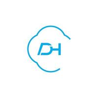 moderne lettre dh logo, adapté pour tout affaires ou identité avec dh ou HD initiales vecteur