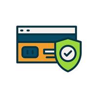 sécurise Paiement icône pour votre site Internet, mobile, présentation, et logo conception. vecteur
