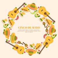 Couronne de Cinco De Mayo de vecteur