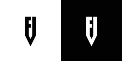 fj logo conception Facile et moderne vecteur