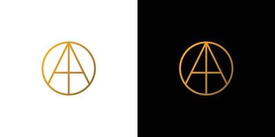 moderne et minimaliste rond aa logo conception vecteur