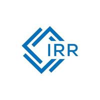 irr lettre conception.irr lettre logo conception sur blanc Contexte. irr Créatif cercle lettre logo concept. irr lettre conception. vecteur