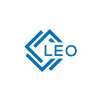 Leo lettre logo conception sur blanc Contexte. Leo Créatif cercle lettre logo concept. Leo lettre conception. vecteur