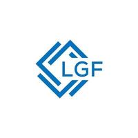 lgf lettre logo conception sur blanc Contexte. lgf Créatif cercle lettre logo concept. lgf lettre conception. vecteur