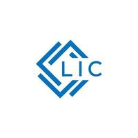 lic lettre logo conception sur blanc Contexte. lic Créatif cercle lettre logo concept. lic lettre conception. vecteur