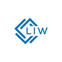 liw lettre logo conception sur blanc Contexte. liw Créatif cercle lettre logo concept. liw lettre conception. vecteur