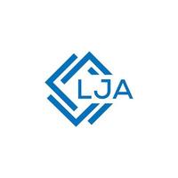 lja lettre design.lja lettre logo conception sur blanc Contexte. lja Créatif cercle lettre logo concept. lja lettre conception. vecteur