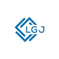 lgj lettre logo conception sur blanc Contexte. lgj Créatif cercle lettre logo concept. lgj lettre conception. vecteur