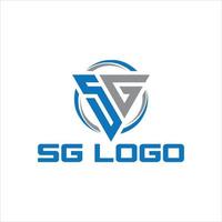 sg lettre vecteur logo