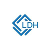 ldh lettre logo conception sur blanc Contexte. ldh Créatif cercle lettre logo concept. ldh lettre conception. vecteur