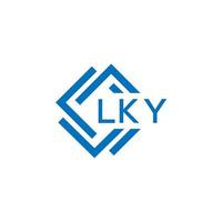 lky lettre logo conception sur blanc Contexte. lky Créatif cercle lettre logo concept. lky lettre conception. vecteur