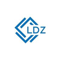 ldz lettre logo conception sur blanc Contexte. ldz Créatif cercle lettre logo concept. ldz lettre conception. vecteur