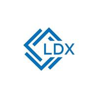 ldx lettre logo conception sur blanc Contexte. ldx Créatif cercle lettre logo concept. ldx lettre conception. vecteur