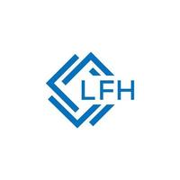 lfh lettre logo conception sur blanc Contexte. lfh Créatif cercle lettre logo concept. lfh lettre conception. vecteur