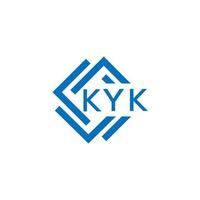 kyk lettre logo conception sur blanc Contexte. kyk Créatif cercle lettre logo concept. kyk lettre conception. vecteur