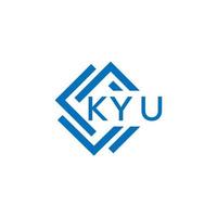 kyu lettre logo conception sur blanc Contexte. kyu Créatif cercle lettre logo concept. kyu lettre conception. vecteur