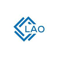 lao lettre logo conception sur blanc Contexte. lao Créatif cercle lettre logo concept. lao lettre conception. vecteur