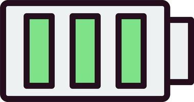 icône de vecteur de batterie pleine