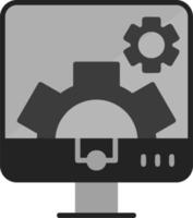 icône de vecteur de paramètres d'ordinateur