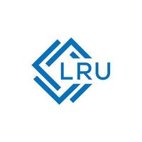 lru lettre design.lru lettre logo conception sur blanc Contexte. lru Créatif cercle lettre logo concept. lru lettre conception. vecteur