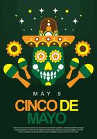 Affiche d'affiche de Cinco De Mayo vecteur