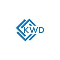 kwd lettre logo conception sur blanc Contexte. kwd Créatif cercle lettre logo concept. kwd lettre conception. vecteur