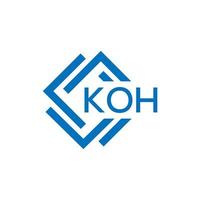 koh lettre design.koh lettre logo conception sur blanc Contexte. koh Créatif cercle lettre logo concept. koh lettre conception. vecteur